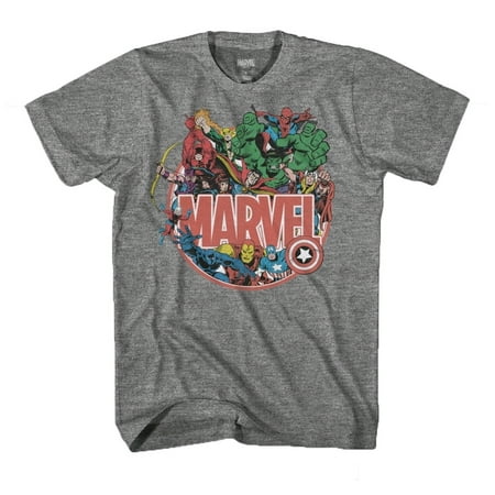 Marvel Group Shot Gray Short Sleeve Graphic T-Shirt - 2XL