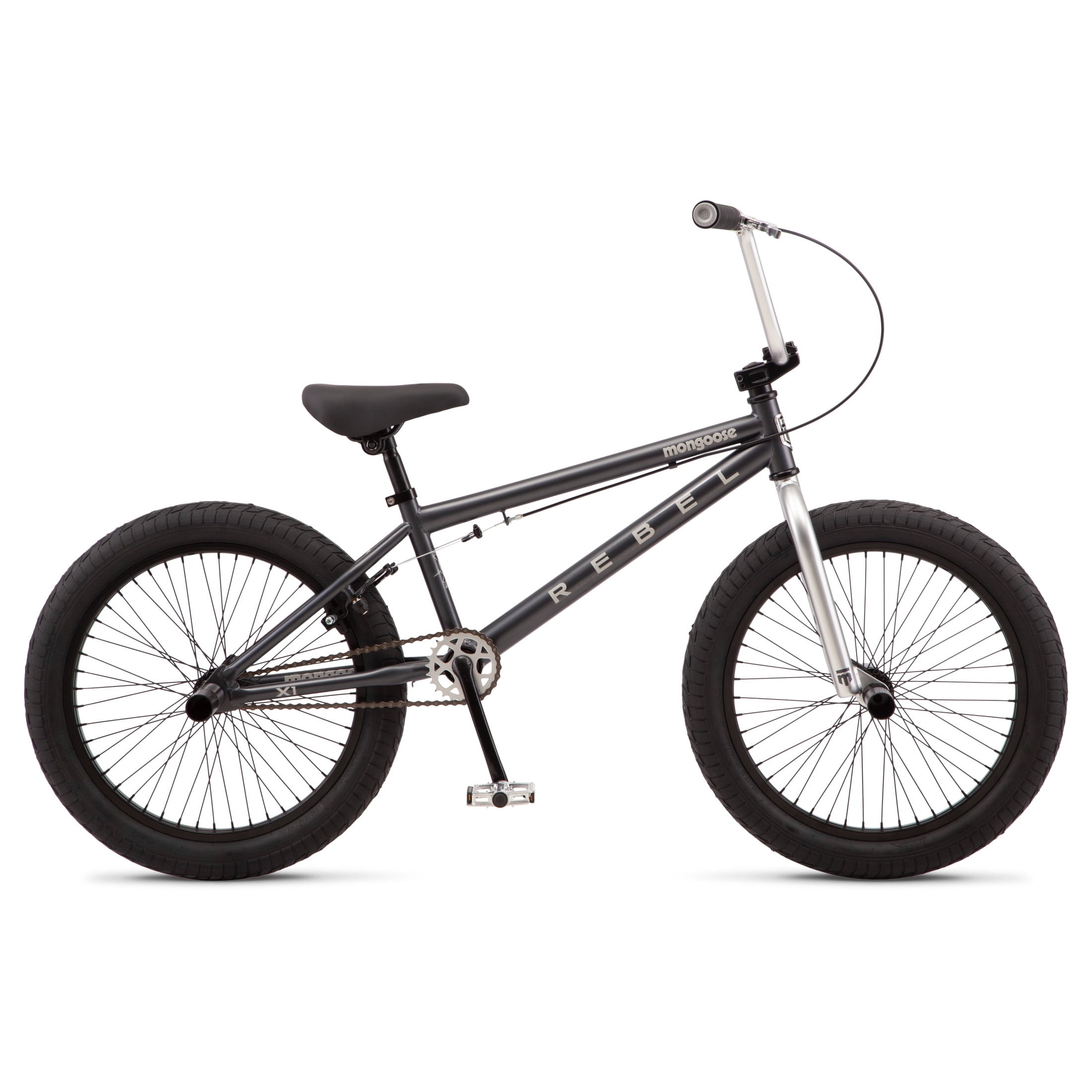 Mongoose Grid 180 BMX Freestyle Bike - 20'' Single Speed, Black