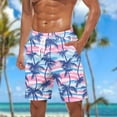 thumbnail image 2 of Taqqpue Men's Swim Trunks Plus Size Hawaiian Beach Shorts Bathing Suits Casual Elastic Waist Drawstring Summer Shorts Printed Quick Dry Beach Board Shorts with Pockets S-5XL, 2 of 5