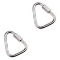 thumbnail image 2 of Transemion Portable Outdoor Carabiner Keychain Stainless Steel Quick Link 8mm 2Set, 2 of 6