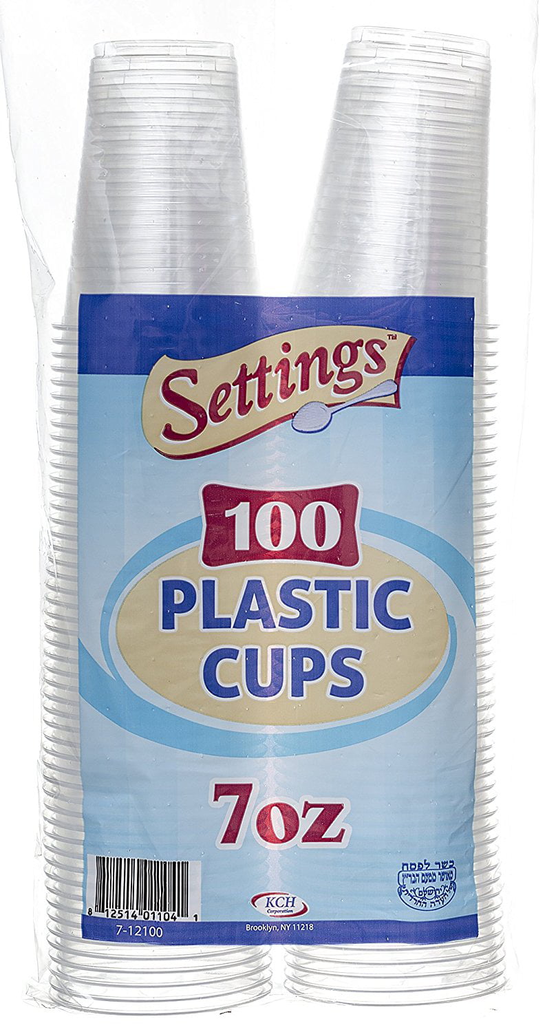 100 x Clear Disposable Plastic 7oz Cups Cold Drink Tumbler Water Cooler Cups 