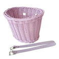 thumbnail image 1 of Cesta DE bicicleta para niños Zulema Accesorios desmontables Cesta tejida Morado 20x16x15cm, 1 of 8