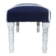 thumbnail image 6 of LR Home Bryan 47" Blue/White Plaid Upholstered Accent Bench, 6 of 7