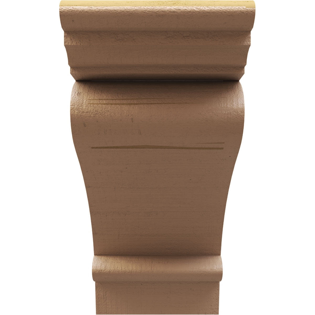 10"W x 30"D x 20"H Classic Mayflower Rough Cedar Woodgrain TimberThane Corbel, Primed Tan