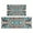 Multicolor Ethnic Paisley, variant on Tropical Pioneer Flower Pattern Kitchen Rugs Sets Of 2,Anti Fatigue Kitchen Mat Rugs Non Slip Washable,Decorative Kitchen Floor Mats for Kitchen,Sink,Laundry,17"x30"+17"x47"