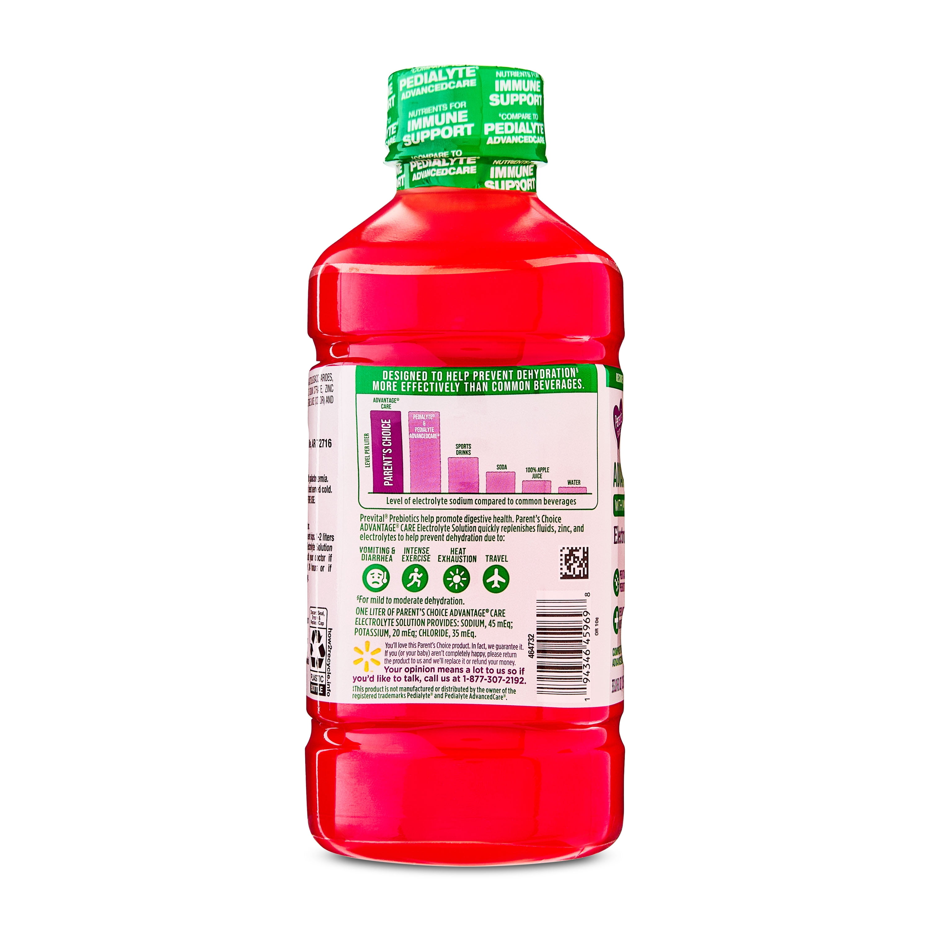 Parent's Choice Advantage® Care Electrolyte Solution, Cherry Punch Flavor, Pediatrician Recommended, 1 Liter