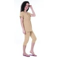 thumbnail image 4 of Moomaya Womens Nightwear Set Capri Cotton Sleepwear 2 Pcs Nightdresses, 4 of 6
