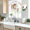 thumbnail image 5 of Beige Farm Animals Balloon Curtains for Living Room/French Door, Cow Farmhouse Tie Up Curtains 63 Inch Length Energy Saving Kitchen Curtains Shades for Windows 42"x63", 5 of 8