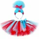 thumbnail image 4 of Disfraces de Cosa 1 y Cosa 2, tutús para niñas, color rojo, azul cielo, esponjosos, conjunto de faldas de tul en capas para cumpleaños de bebés y niñas pequeñas, 4 of 5