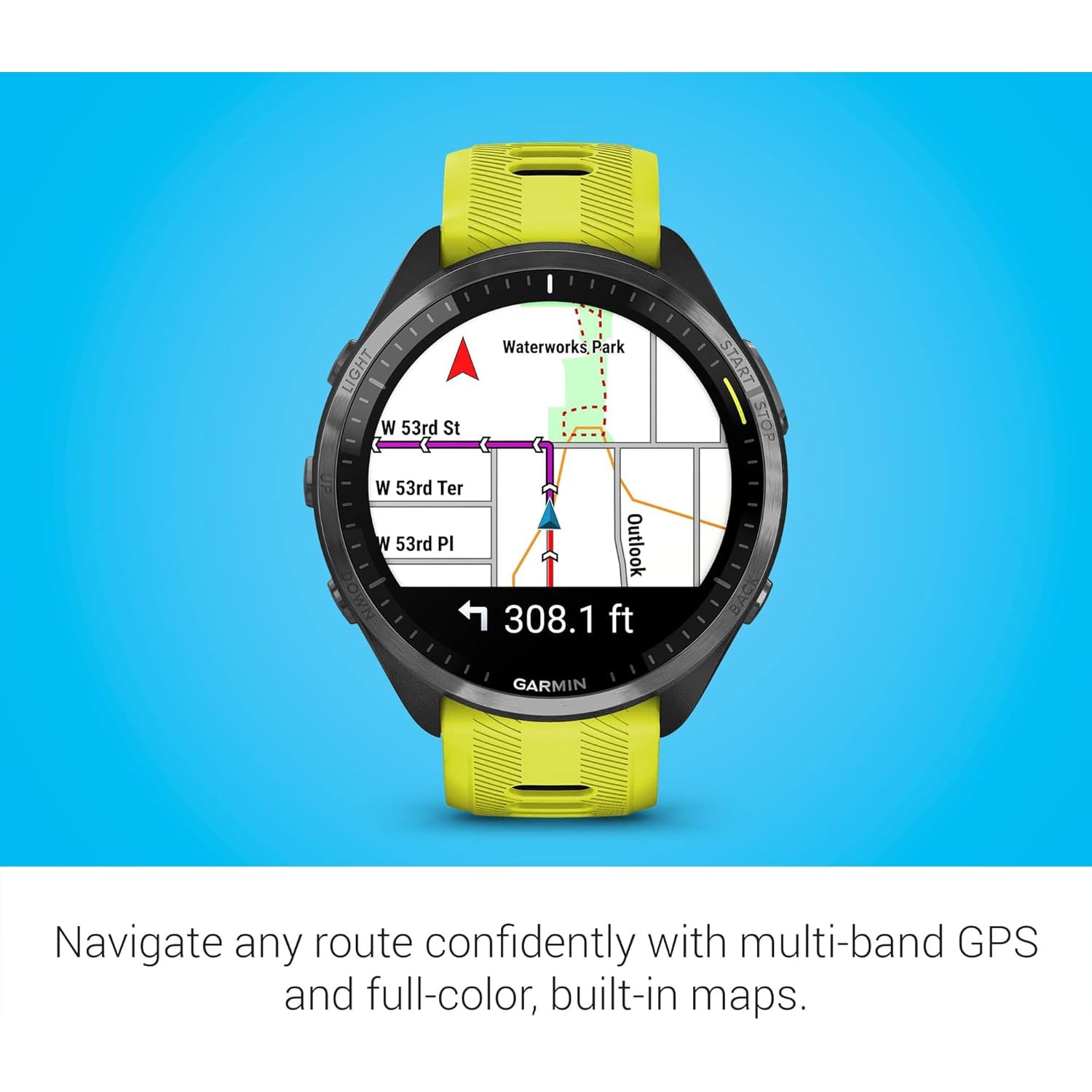 Garmin Forerunner 965 Running Smartwatch, Amp Yellow and Black