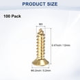 thumbnail image 3 of Uxcell Paquete de 100 Tornillos de Madera, M3 x 12mm Cabeza Plana Phillips de Latón, 3 of 6