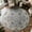 Blue, variant on Cydiria Gray Round Persian Medallion Area Rug Floral Pattern Print Low-Pile Carpet for Living Room, 6' x 6'