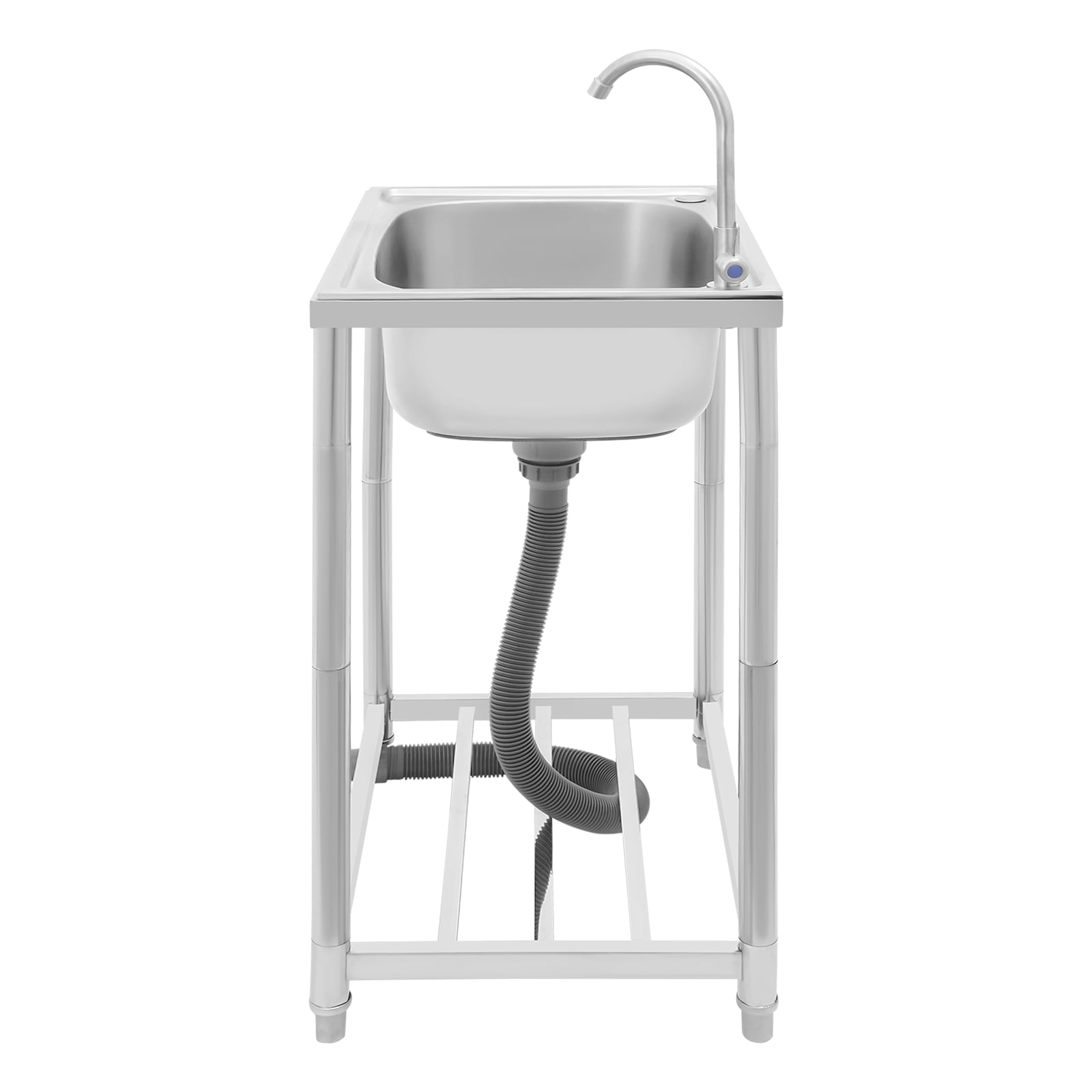 Kitchen Sink, Stainless Steel Sink, Free Standing Single Bowl Sink, widely used in homes, outdoors, restaurants, laundry rooms, basements, bars