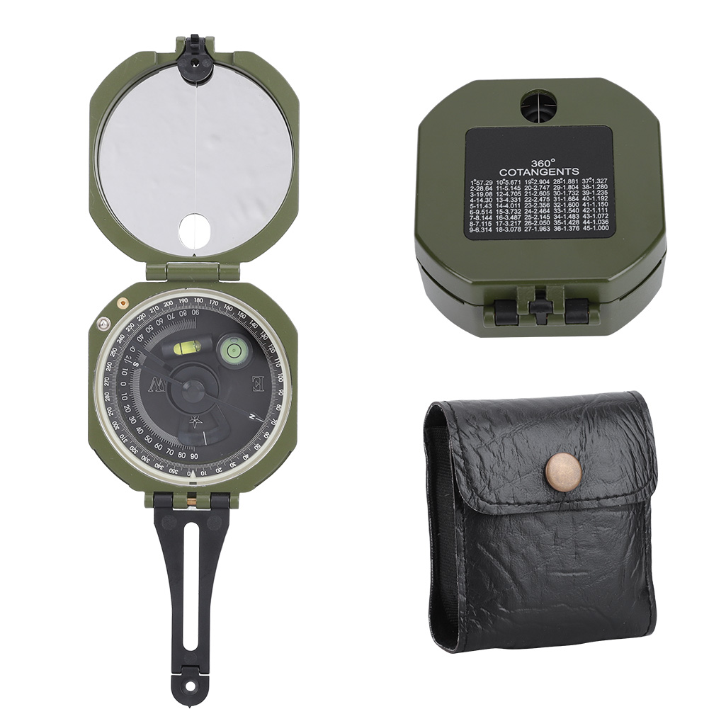 Outdoor Compass, Shockproof Weahter Resistant Compass Accurate  Declination Adjuster Clear Scale Crush Resistant  For Geological Survey