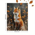 thumbnail image 3 of Qisvanset 12x16 Inch Golden Fox Floral Canvas Wall Art, Countryside Animal Print Housewarming Gift Bedroom Kitchen Decor, 3 of 8