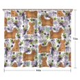 thumbnail image 5 of Yorkie Dog and Flower Florals Shower Curtain 84"x72" ,Bathroom Decorative Shower Curtains Set with 12 Hooks,Modern Waterproof Washable Shower Curtain, 5 of 6
