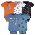 thumbnail image 2 of Gerber Baby Boys - Paquete de 5 mamelucos de manga corta variada, Azul zorro, 3-6 Meses, 2 of 6