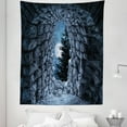 thumbnail image 1 of Gothic Tapestry, Dark Cave the Full Moon at Night Scary Horror Medieval Art Print, Fabric Wall Hanging Decor for Bedroom Living Room Dorm, 5 Sizes, Blue Grey, by Ambesonne, 1 of 1