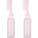 thumbnail image 1 of Paquete de 2 botellas aplicadoras de peine de raíz Botella dispensadora de tinte para el cabello con escala para salón en casa (rosa), 1 of 5