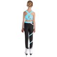 thumbnail image 3 of inhzoy Kids Girls 2PCs Gymnastic Pant Suit Racer Back Crop Top with Leggings Light Blue 16, 3 of 6