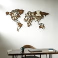 thumbnail image 5 of ColorfullWorlds 3D Multilayered Wooden Map on Metal Base, Ready to Hang World Map, Wood Wall Art Map For Home & Kitchen or Office (Large), 5 of 8