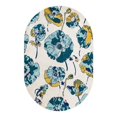 thumbnail image 3 of Unique Loom Bloom Collection Area Rug - Iris (5' 3" x 7' 10" Oval White/Light Blue), 3 of 7