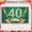 1A, variant on Decorated 40th Birthday Banner Champagne Bottle Happy Birthday Display Gold Ribbon Green Background Birthday Party Backdrop for 40th Birthday Party Adult Gathering Anniversary Celebration