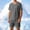 Gray, variant on Summer Lounge Sets for Men 2 Piece Set Stretch Home Outfits Beach Vacation Workout Pajamas Loungewear Set Short Sleeve Top with Elastic Waist Shorts Casual Loungewear Set Gray 4X