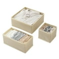 thumbnail image 1 of Laklulu Paquete de 3 cajas de almacenamiento de tela plegables, organizador de cajones, cestas de tela, contenedores, divisores para ropa, ropa interior, sujetadores, calcetines, 1 of 6