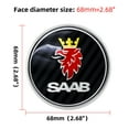 thumbnail image 3 of 2PCS 68mm Carbon Badge for SAAB 93 9-3 95 9-5 2003-2010 Car Front Bonnet and Rear Boot Badge Emblem Sticker 12844161 12785871, 3 of 6