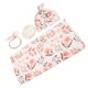 thumbnail image 5 of Conjunto De Manta Receptora Para Recién Nacido, Manta Receptora Para Recién Nacido Con Estampado Floral, Transpirable, 4 Piezas, Color Brillante Para Bebé, 5 of 7
