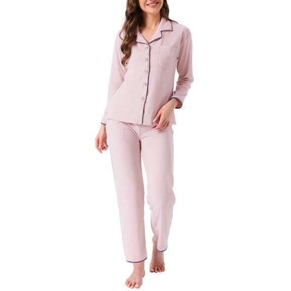 DARING DIVA Pajamas Set Winter Fleece Warm Long Sleeve Sleepwear XS Pink