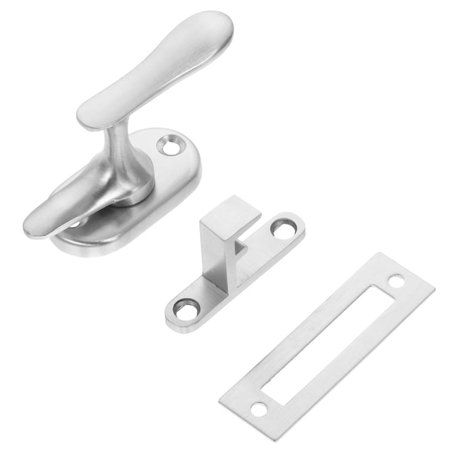 OULII 1Pack Door Latch Barn Door Hardware Silver Stainless Steel Decorations