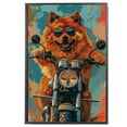 thumbnail image 2 of Chow Chow Dog Poster Riding A Motorcycle - Chow Chow Dog Canvas Wall Art For Bedroom Decor - Boho Bedroom Decor - Mens Gifts Unique, 2 of 6