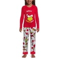thumbnail image 1 of Moonsky-Family Matching Long Sleeve Red Tops+ Striped Pants 2 Piece Pajamas Set, Christmas Print Christmas Paj Christmas Element Prints For Family 90, 1 of 4