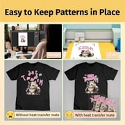 TransOurDream Tru-Heat Transfer Mate for Dark T Shirts Transfer Paper (10 Sheets, 8.5x11) Clear Iron on Transfer Tape for Printable HTV Vinyl (TAPD-10)