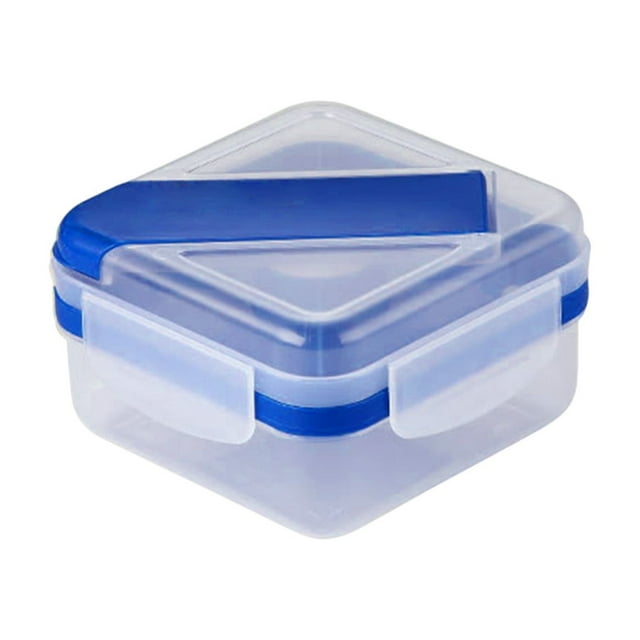 Bento Lunch Box Microwave Safe Plastic Salad Container With Leak Proof Silicone Lid 17 cm x 17 cm x 10 cm