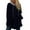 Black, variant on Shadoumai Winter Coat for Women Casual Loose Hooded Mid Long Fuzzy Fleece Jacket Full Zip Cozy Sherpa Outerwear