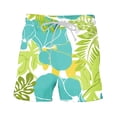 thumbnail image 6 of Virmaxy Men's Drawstring Five Pants Palm Tree Print Beach Shorts Shorts with Pockets Special Print Beach Casual Trouser Shorts Pants Green 5XL, 6 of 6