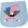 thumbnail image 2 of Inktastic American Flag Made in the USA with Bald Eagle Baby Burp Cloth, 2 of 3