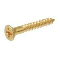 New #6 x 1/2 in. Phillips Flat Head Brass Wood Screw (100-Pack)