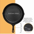 thumbnail image 4 of Sartén de hierro fundido Utopia Kitchen de 26 cm, para chef, pre-sazonada, apta para parrilla, para uso en interiores y exteriores, color negro, 4 of 5