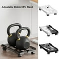 thumbnail image 3 of Trilenars Adjustable Mobile CPU Stand Heavy-Duty PC Tower Stand with 4 Caster Wheels Ventilated Under Desk CPU Holder PC Floor Cart, 3 of 8