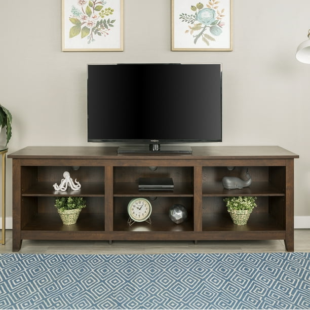 Manor Park Wood TV Media Storage Stand for TVs up to 78" Traditional