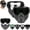 Black+transparent, variant on Detachable Full Face Goggle Mask, Anti-Fog Windproof Protective Safety Glasses For Riding, Grass Cutting