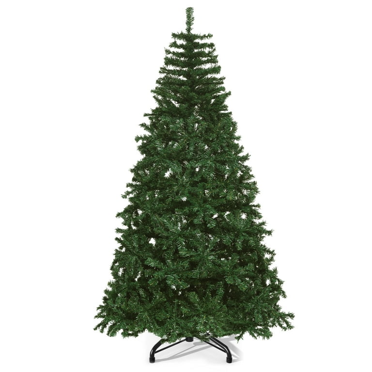 Uforic 7.5ft Pre-Lit Artificial Christmas Tree,Holiday Decoration Christmas Tree with 1346 Branch Tips, 550 Warm Lights, for Home, Office, and Party, Green