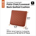 thumbnail image 2 of Classic Accessories Montlake FadeSafe Water-Resistant Wide Back Patio Quilted Lounge Cushion, 21 x 20 x 4 inch, Spice, 2 of 15