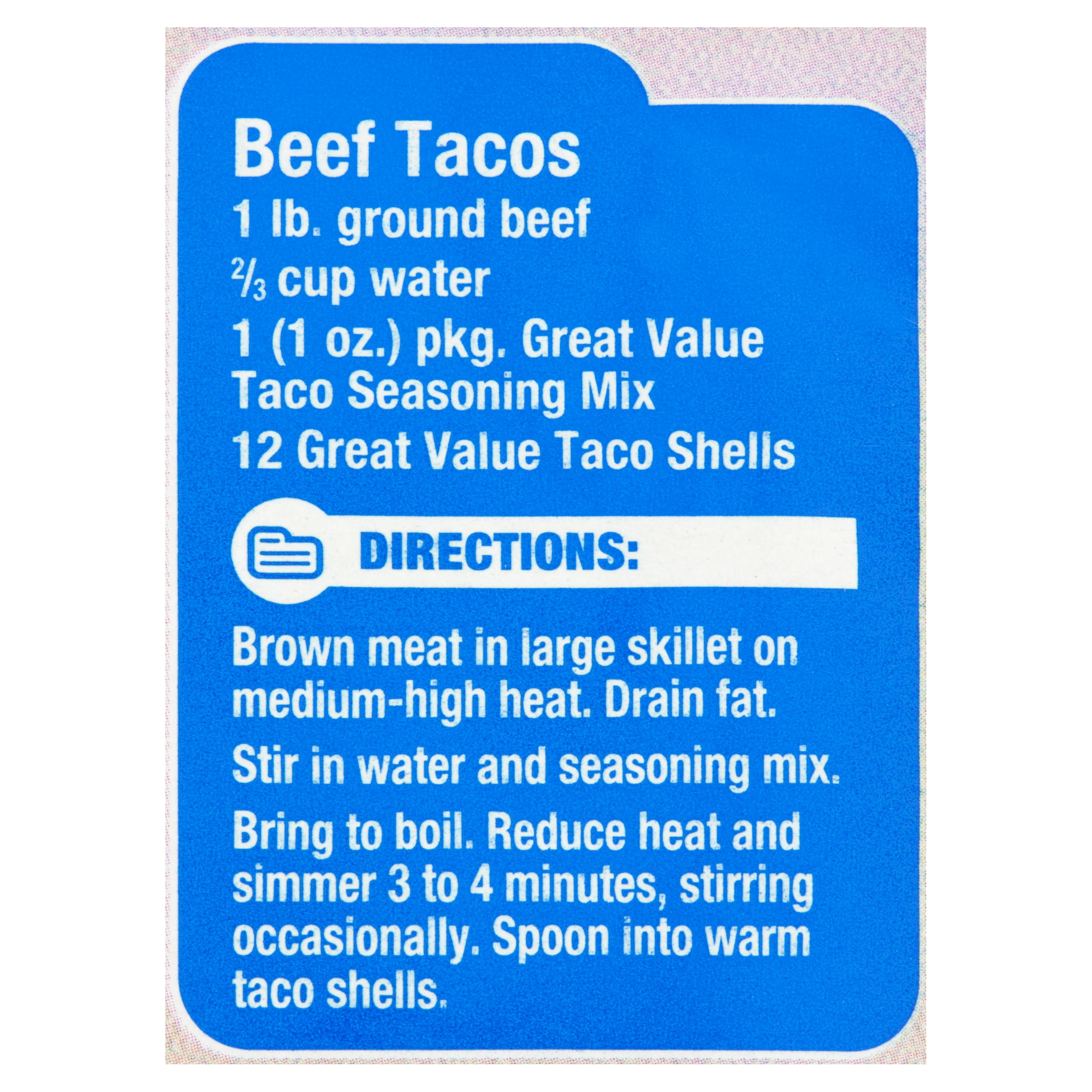 Great Value Reduced Sodium Taco Seasoning Mix, 1 oz