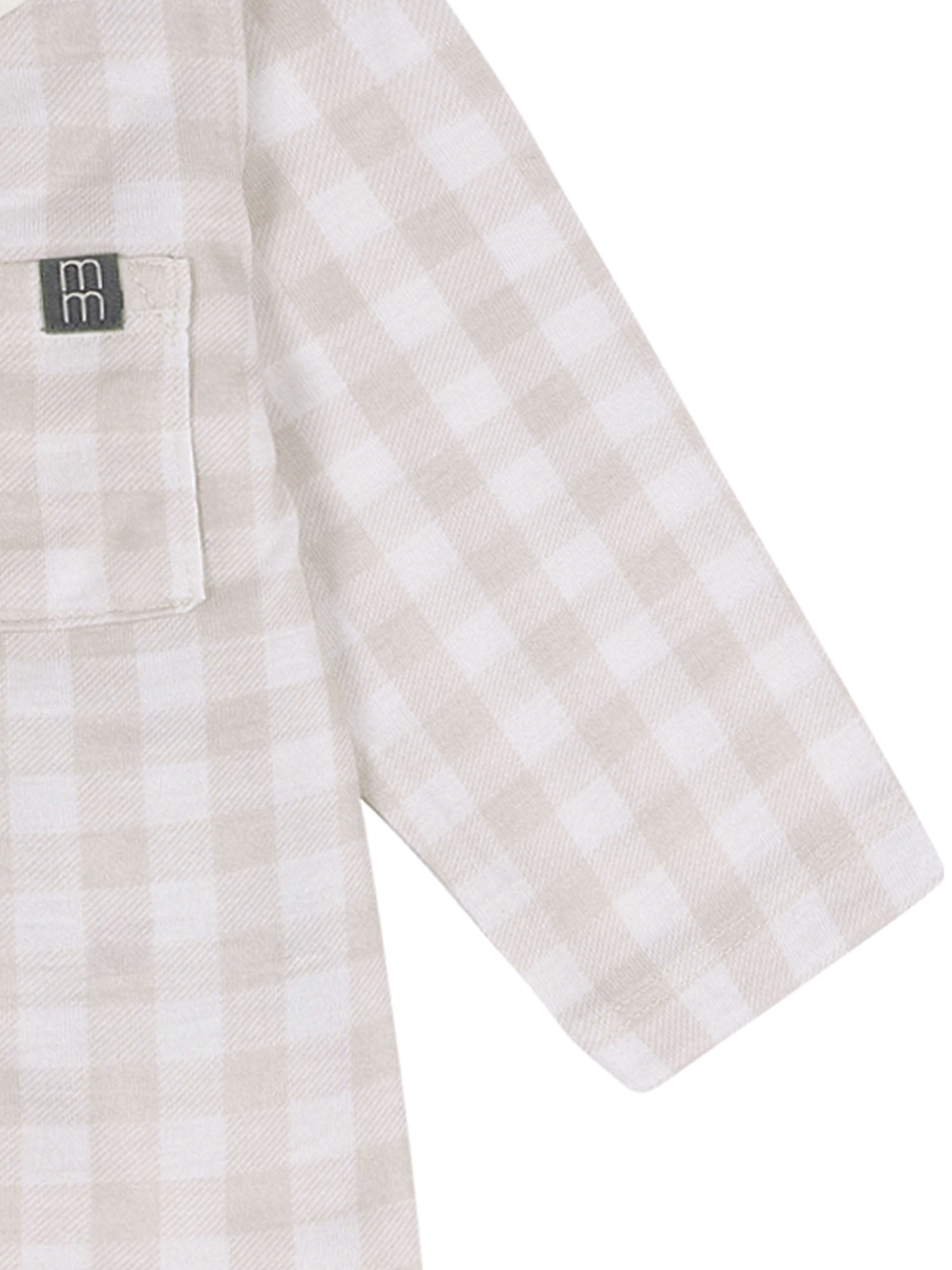 Modern Moments by Gerber Neutral Pajama Romper with Pocket, Sizes 0/3 Months - 18 Months