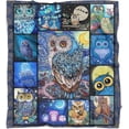 thumbnail image 2 of Owl Blanket for Adults Warm Soft Micro Flannel Blanket for Bed/Sofa/Travel/Living Room 50x60 Inch, 2 of 5